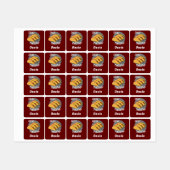 Taco Dienstag Design - Kleines Quadrat Bekleidungs Etiketten (Blatt)