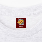 Taco Dienstag Design - Kleines Quadrat Bekleidungs Etiketten (Befestigt)