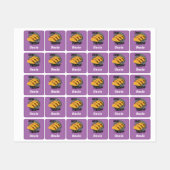 Taco Dienstag Design - Kleines Quadrat Bekleidungs Etiketten (Blatt)