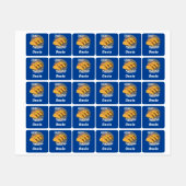 Taco Dienstag Design - Kleines Quadrat Bekleidungs Etiketten (Blatt)