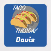 Taco Dienstag Design - Kleines Quadrat Bekleidungs Etiketten (Design 2)