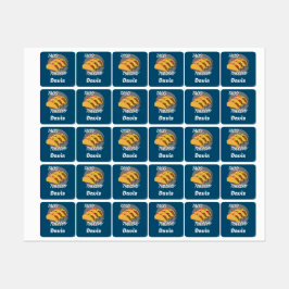 Taco Dienstag Design - Kleines Quadrat Bekleidungs Etiketten
