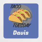 Taco Dienstag Design - Kleines Quadrat Bekleidungs Etiketten (Design 2)