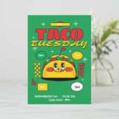 Taco Dienstag Flyer Einladung (Stehend Vorderseite)