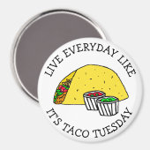 Taco Dienstag Funny Food Magnet (Vorderseite/Rückseite)