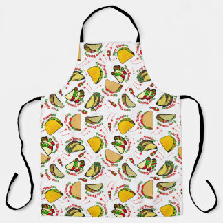 Taco Dienstag Hard & Soft Tacos Hot Sauce White Schürze