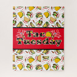 Taco Dienstag Hard und Soft Tacos und Hot Sauce Puzzle