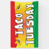 Taco Dienstag in hellen Farben Banner (Vertikal)