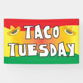 Taco Dienstag in hellen Farben Banner (Horizontal)
