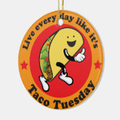 Taco Dienstag jeden Tag Keramikornament (Links)