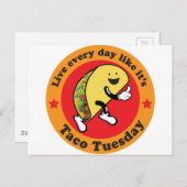Taco Dienstag jeden Tag Postkarte (Vorne/Hinten)