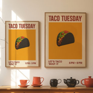 Taco-Dienstag-Küchenwandkunst   Lustiges Taco-Plak Poster