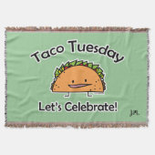 Taco-Dienstag-Muschelkäse Mexikanernahrung Decke (Vorderseite)