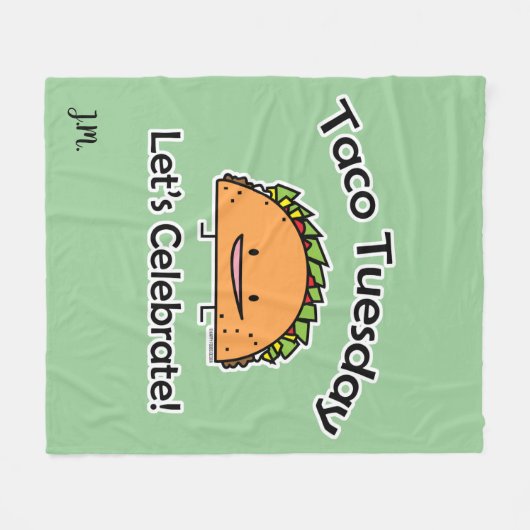 Taco-Dienstag-Muschelkäse Mexikanernahrung Fleecedecke (Vorderseite (Horizontal))