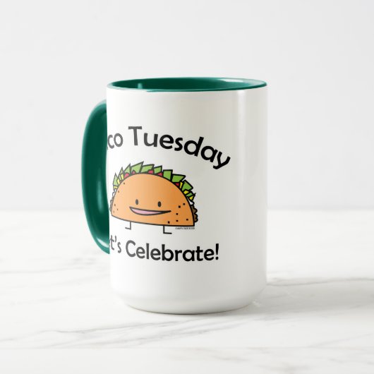 Taco-Dienstag-Muschelkäse Mexikanernahrung Tasse (Vorderseite Links)