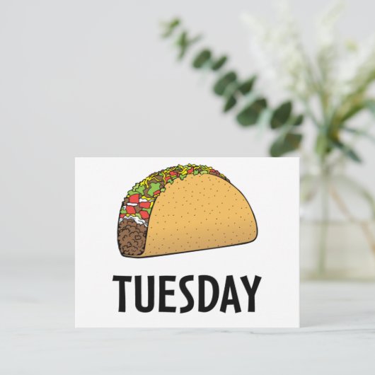 Taco Dienstag Postkarte (Stehend Vorderseite)