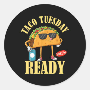 Taco Dienstag Ready Cinco De Mayo Funny Mexican Fo Runder Aufkleber