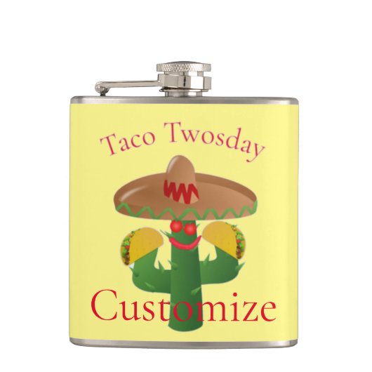 Taco Dienstag Saguaro Cactus Thunder_Cove Flachmann (Vorderseite)