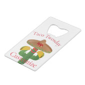 Taco Dienstag Saguaro Cactus Thunder_Cove Geldbeutel Flaschenöffner (Vorderseite Schrägansicht)