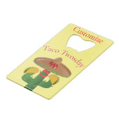 Taco Dienstag Saguaro Cactus Thunder_Cove Geldbeutel Flaschenöffner (Rückseite Schrägansicht)