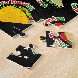 Taco Dienstag Soft und Hard Tacos und Hot Sauce Puzzle