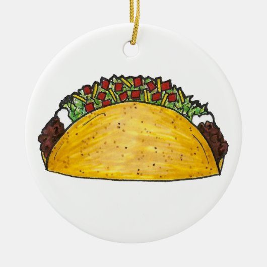 Taco Dienstag, TexMex Keramik Ornament (Vorne)