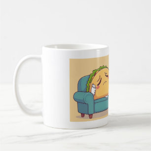 Taco Dienstagstherapie - Funny Cartoon Food Art Kaffeetasse