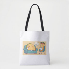 Taco Dienstagstherapie - Funny Cartoon Food Art Tasche