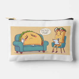 Taco Dienstagstherapie - Funny Cartoon Food Art Zubehörtasche