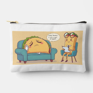 Taco Dienstagstherapie - Funny Cartoon Food Art Zubehörtasche
