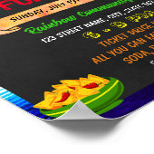 Taco Dinner fundraiser event Template Poster (Ecke)