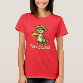 Taco Dinosaur Design T-Shirt