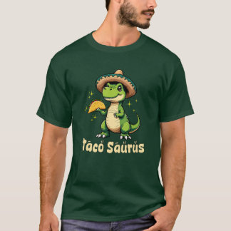Taco Dinosaur Design T-Shirt
