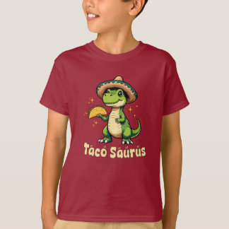 Taco Dinosaur Design T-Shirt