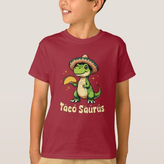 Taco Dinosaur Design T-Shirt (Vorderseite)