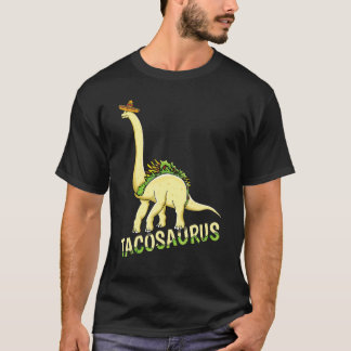 Taco Dinosaur Raptor Mexikanisches Mexiko Happy Ci T-Shirt
