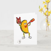 Taco Drinks Tobasco Geburtstagskarte Karte (Gelbe Blume)