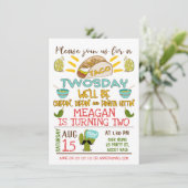 Taco Einladung 2. Geburtstag (Stehend Vorderseite)