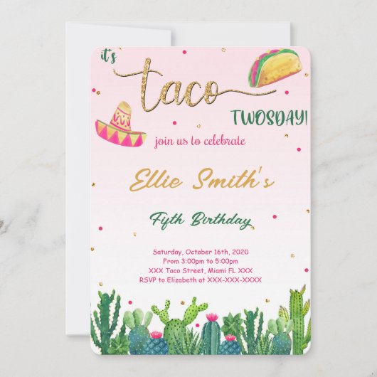 Taco-Einladung Einladung (Vorderseite)