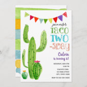 Taco Einladung zum zweitägigen Geburtstag (Vorne/Hinten)