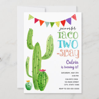 Taco Einladung zum zweitägigen Geburtstag