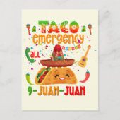 Taco emergency call 9 JUAN JUAN  Cinco de Mayo  Postkarte (Vorderseite)