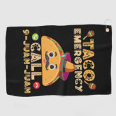 Taco Emergency Call Funny Cinco de Mayo Mexican Golfhandtuch (Horizontal)