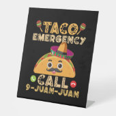 Taco Emergency Call Funny Cinco de Mayo Mexican Sockelschild (Vorderseite)
