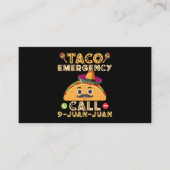 Taco Emergency Call Funny Cinco de Mayo Mexican Visitenkarte (Vorderseite)