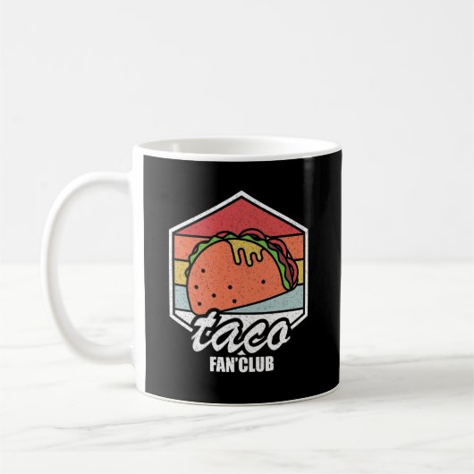 Taco-Fanclub Retro-Takos mit mexikanischer Küche Kaffeetasse (Links)