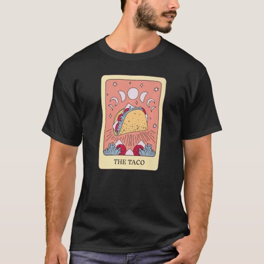 Taco Feinschmecker Tarot Card Taco Lover Fortune E T-Shirt (Vorderseite)
