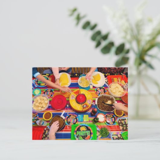 Taco Fiesta Feinschmecker Postkarte (Stehend Vorderseite)
