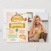 Taco Fiesta Geburtstagsparty Mexikanisches Foto Einladung (Vorderseite)