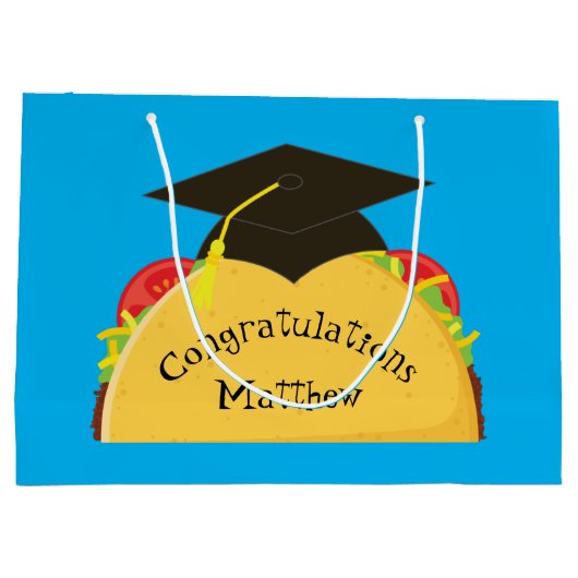 Taco Fiesta Graduierungspartei Mexikanisch Große Geschenktüte (Rückseite)